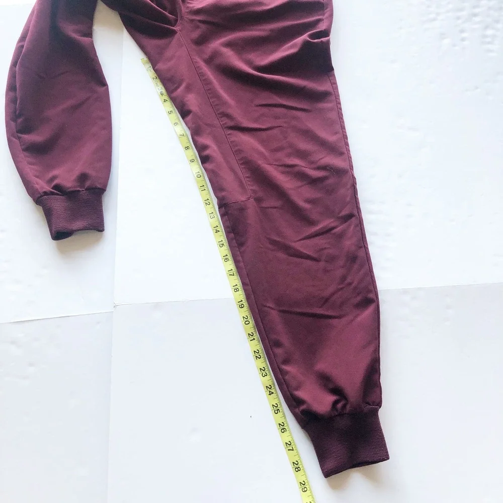 Figs Pants Mens Medium Tansen Jogger Scrub Burgundy Maroon Technical Collection